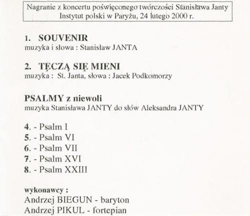 Stanisław Janta - PSALMY